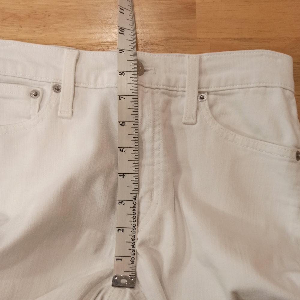 J Crew Flare Crop Jean in White Denim Signature Stretch Women's 25 - Picture 14 of 16
